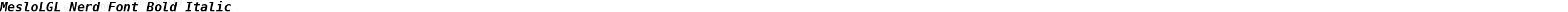 Meslo LG L Bold Italic Nerd Font Complete
