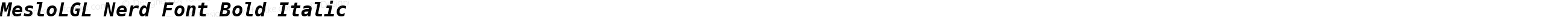 Meslo LG L Bold Italic Nerd Font Complete