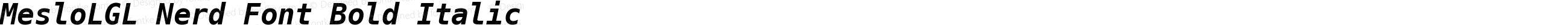 Meslo LG L Bold Italic Nerd Font Complete