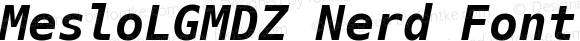 Meslo LG M DZ Bold Italic Nerd Font Complete
