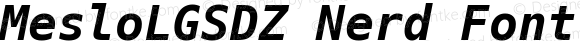 Meslo LG S DZ Bold Italic Nerd Font Complete
