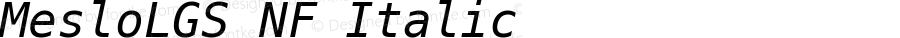 Meslo LG S Italic Nerd Font Complete Windows Compatible