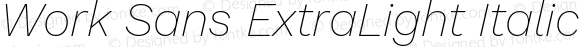 Work Sans ExtraLight Italic