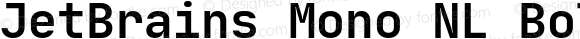 JetBrains Mono NL Bold