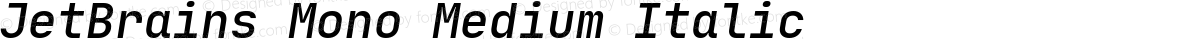 JetBrains Mono Medium Italic