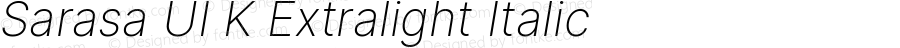 Sarasa UI K Extralight Italic