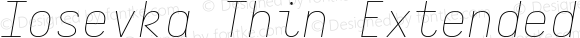 Iosevka Thin Extended Italic