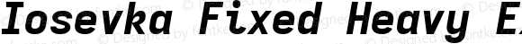 Iosevka Fixed Heavy Extended Italic