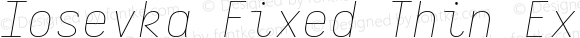 Iosevka Fixed Thin Extended Italic