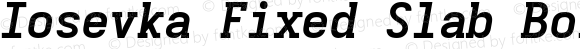 Iosevka Fixed Slab Bold Extended Oblique