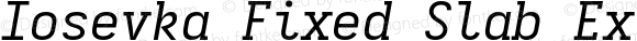 Iosevka Fixed Slab Extended Italic
