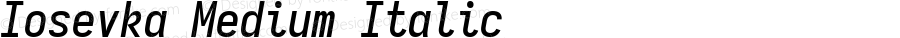 Iosevka Medium Italic