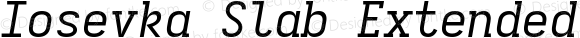 Iosevka Slab Extended Italic