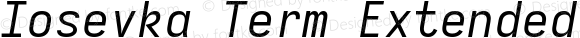 Iosevka Term Extended Italic