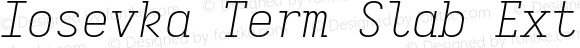 Iosevka Term Slab Extralight Extended Italic