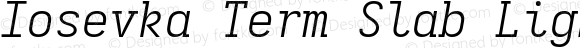 Iosevka Term Slab Light Extended Italic