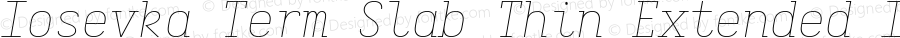 Iosevka Term Slab Thin Extended Italic