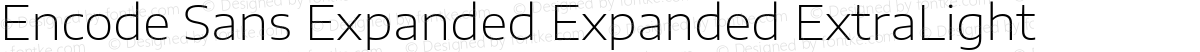 Encode Sans Expanded Expanded ExtraLight