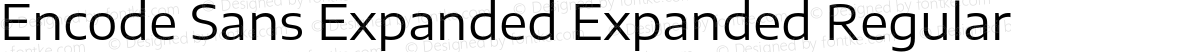 Encode Sans Expanded Expanded Regular