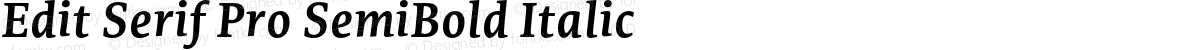 Edit Serif Pro SemiBold Italic