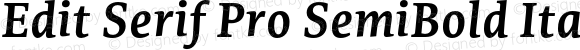 Edit Serif Pro SemiBold Italic
