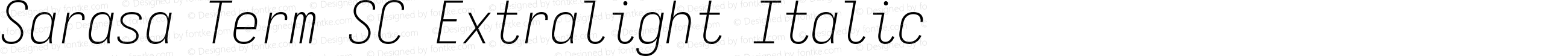 Sarasa Term SC Extralight Italic