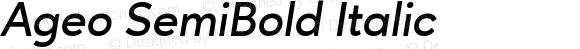 Ageo SemiBold Italic