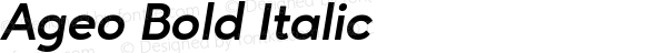 Ageo Bold Italic