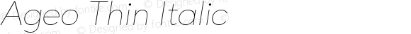 Ageo Thin Italic