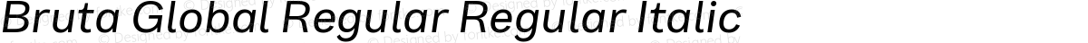 Bruta Global Regular Regular Italic