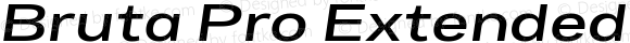Bruta Pro Extended Semi Bold Italic