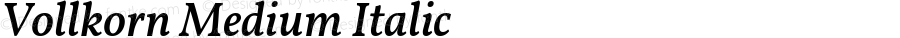 Vollkorn Medium Italic