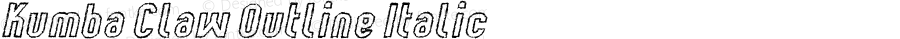 Kumba Claw Outline Italic