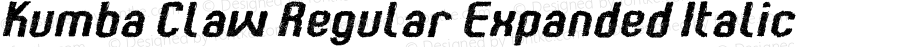 Kumba Claw Regular Expanded Italic
