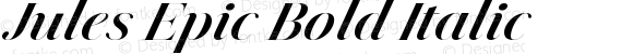 Jules Epic Bold Italic