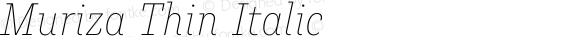 Muriza Thin Italic