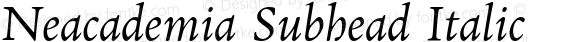 Neacademia Subhead Italic