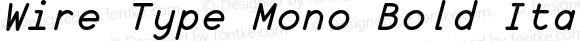 Wire Type Mono Bold Italic