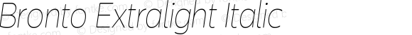 Bronto Extralight Italic