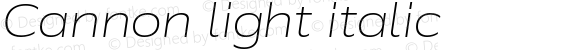 Cannon light italic