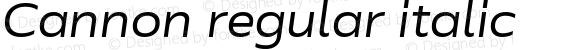 Cannon regular italic