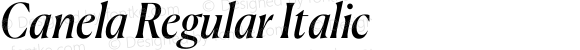 Canela Regular Italic
