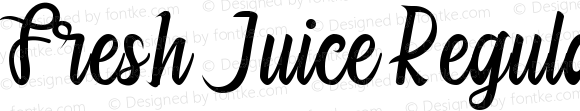 Fresh Juice Regular Version 1.020;Fontself Maker 3.5.1