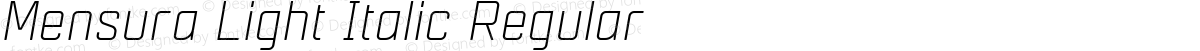 Mensura Light Italic Regular