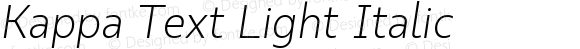 Kappa Text Light Italic