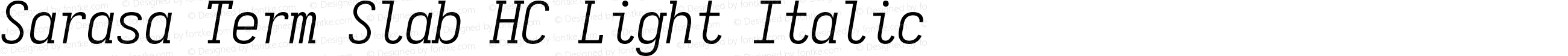 Sarasa Term Slab HC Light Italic