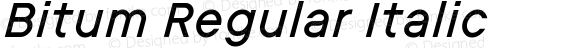 Bitum Regular Italic