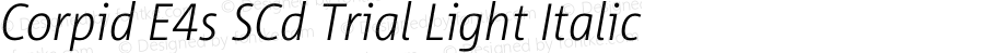 Corpid SemiCondensed Light Italic