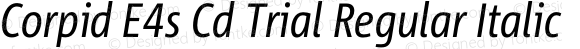 Corpid E4s Cd Trial Regular Italic