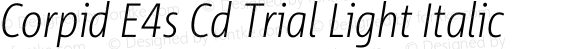 Corpid E4s Cd Trial Light Italic